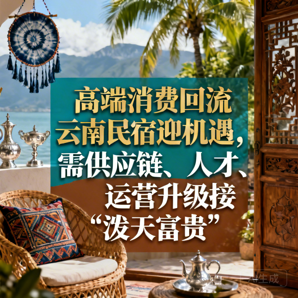 高端消费回流云南民宿迎机遇，需供应链、人才、运营升级接“泼天富贵”​