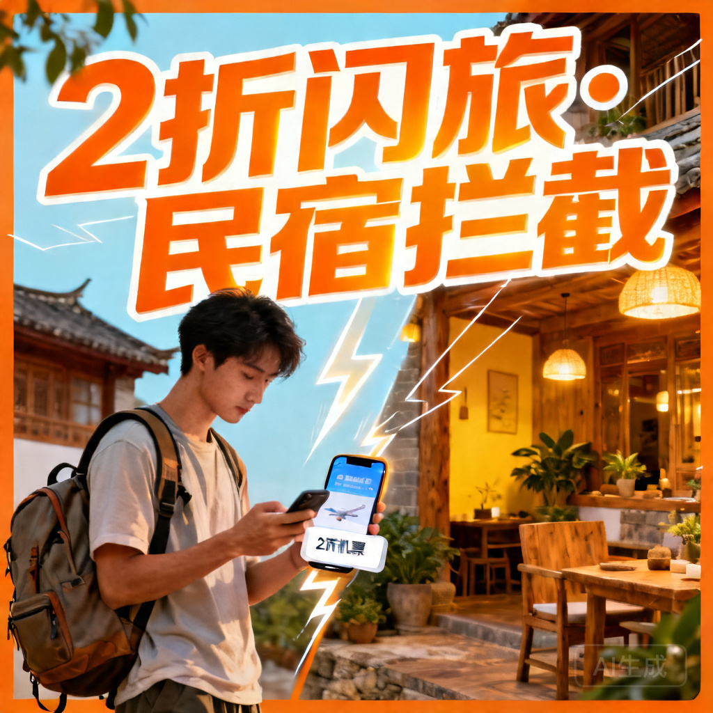 2折机票引爆“闪电旅行”！民宿如何3秒拦截年轻人“说走就走”的闪念？