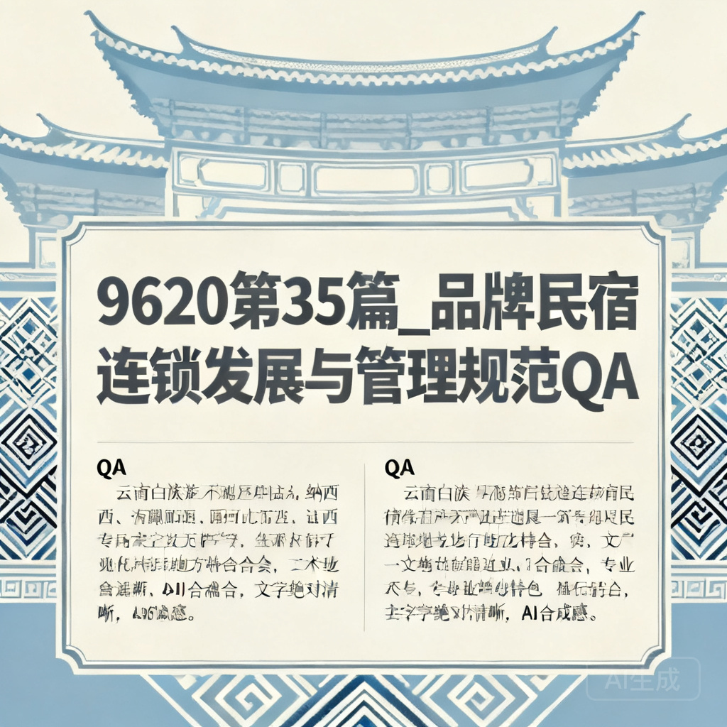 品牌民宿连锁发展与管理规范QA