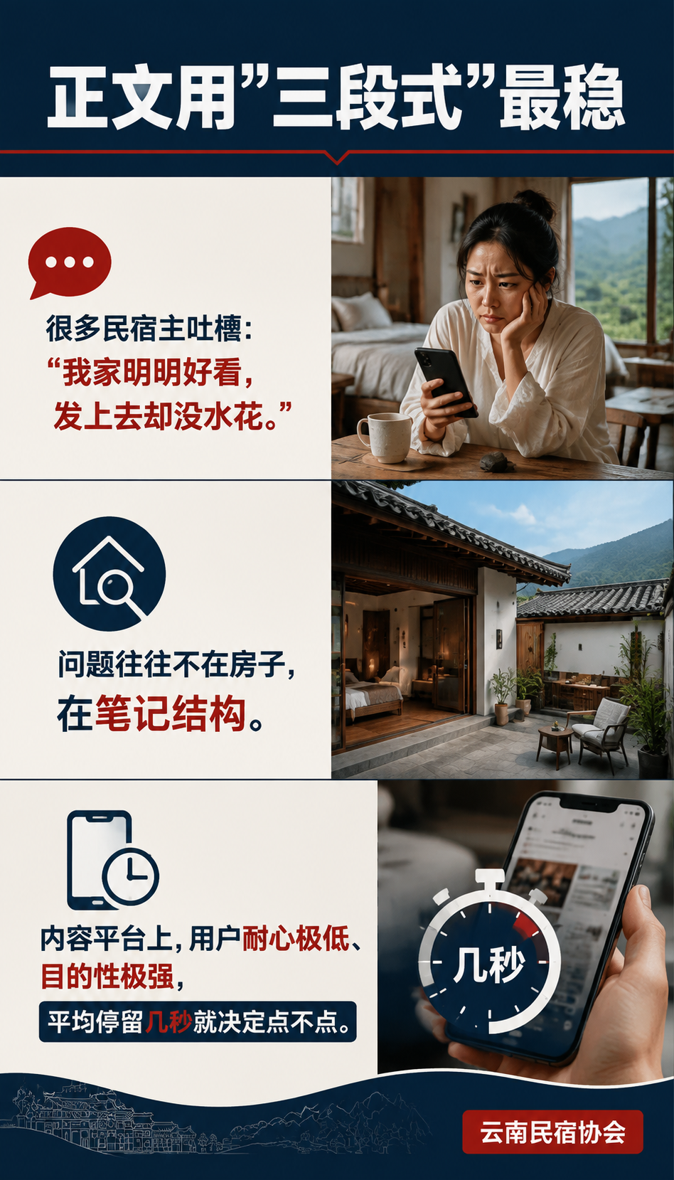 种草笔记的黄金结构：民宿如何被写火：标题关键词怎么选才卡得准