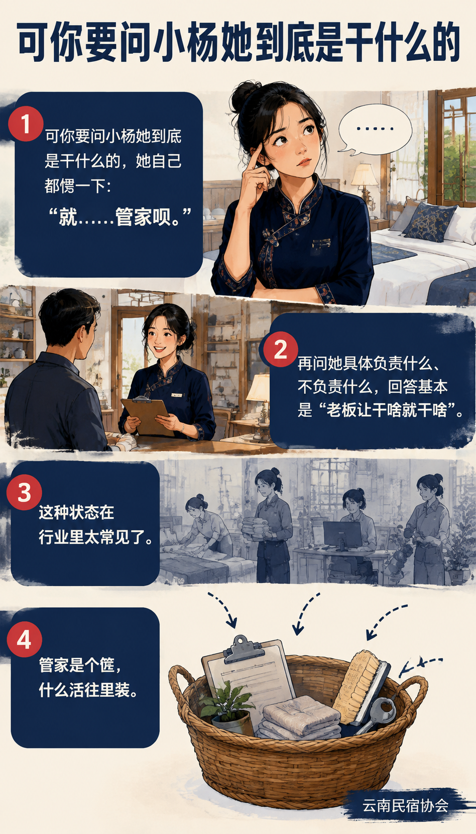 民宿管家为什么要从打杂的变成一门正经职业：职业化不是贴标签，是解决"谁来管、怎么管"的真问题
