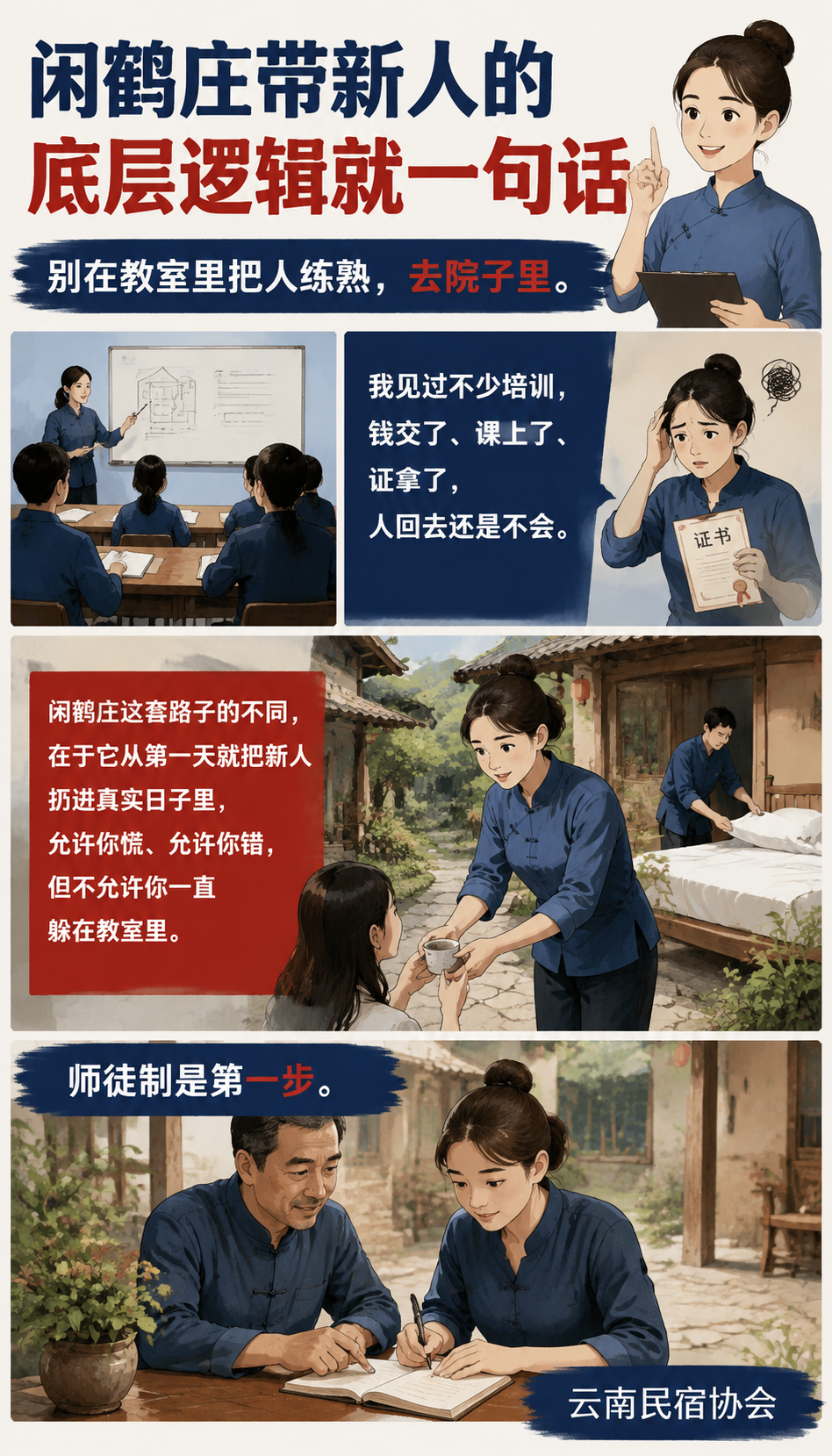把培训做实：闲鹤庄如何把新手带成能扛事的管家：考核什么、放过什么