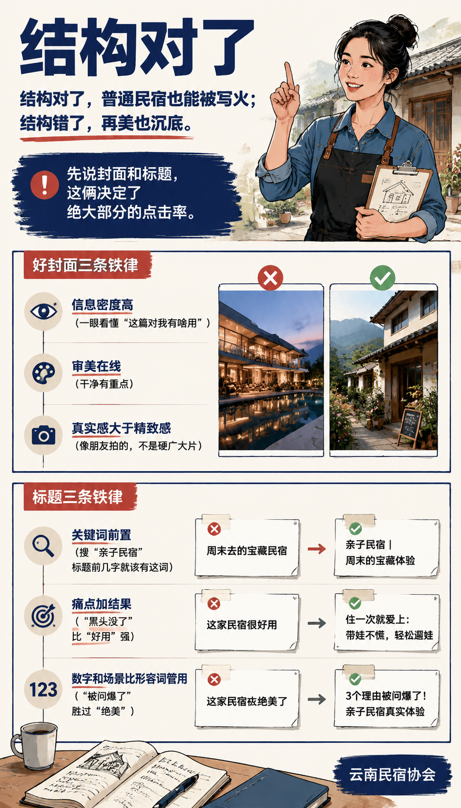 种草笔记的黄金结构：民宿如何被写火：两个人群的具体写法示例