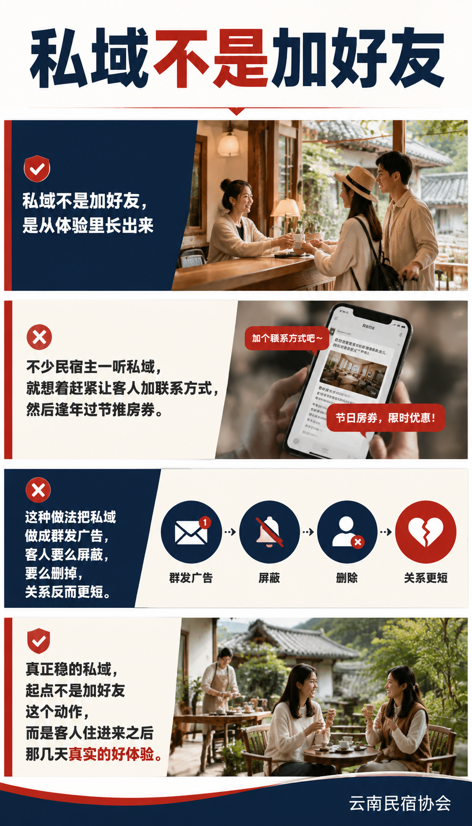民宿私域从入住客人长出来：可复制的转化路径：私域不是加好友，是从体验里长出来