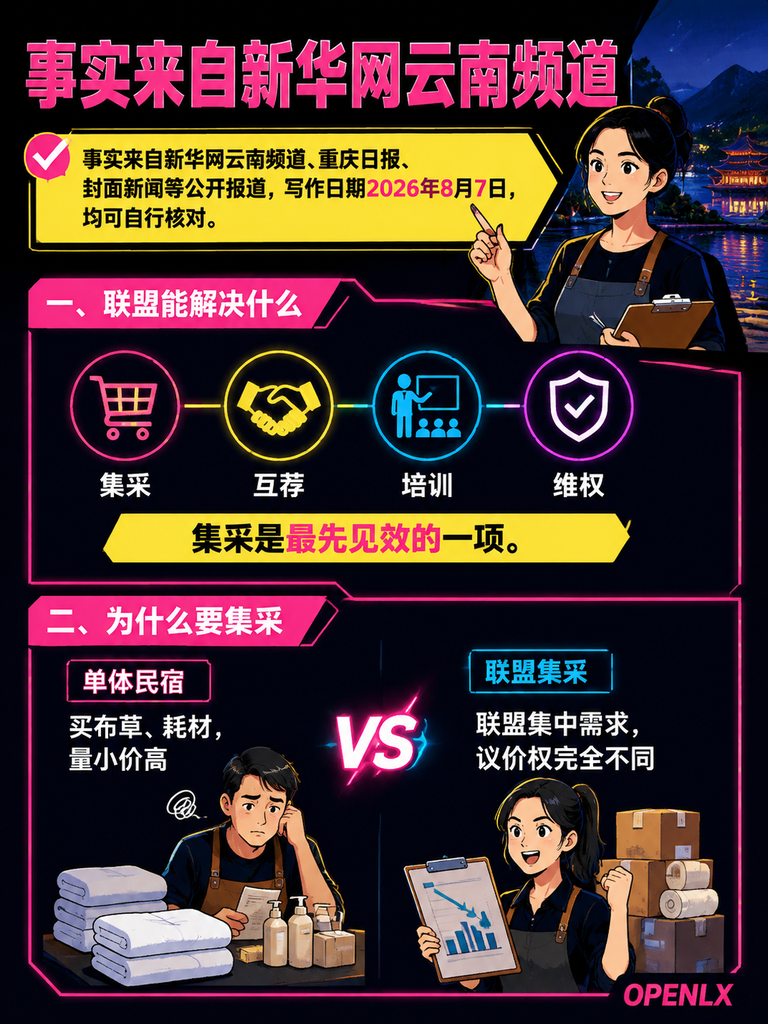 民宿主联盟与互助组织：集采、互荐、培训与维权的落地清单：一、联盟能解决什么：集采、互荐、培训、维权