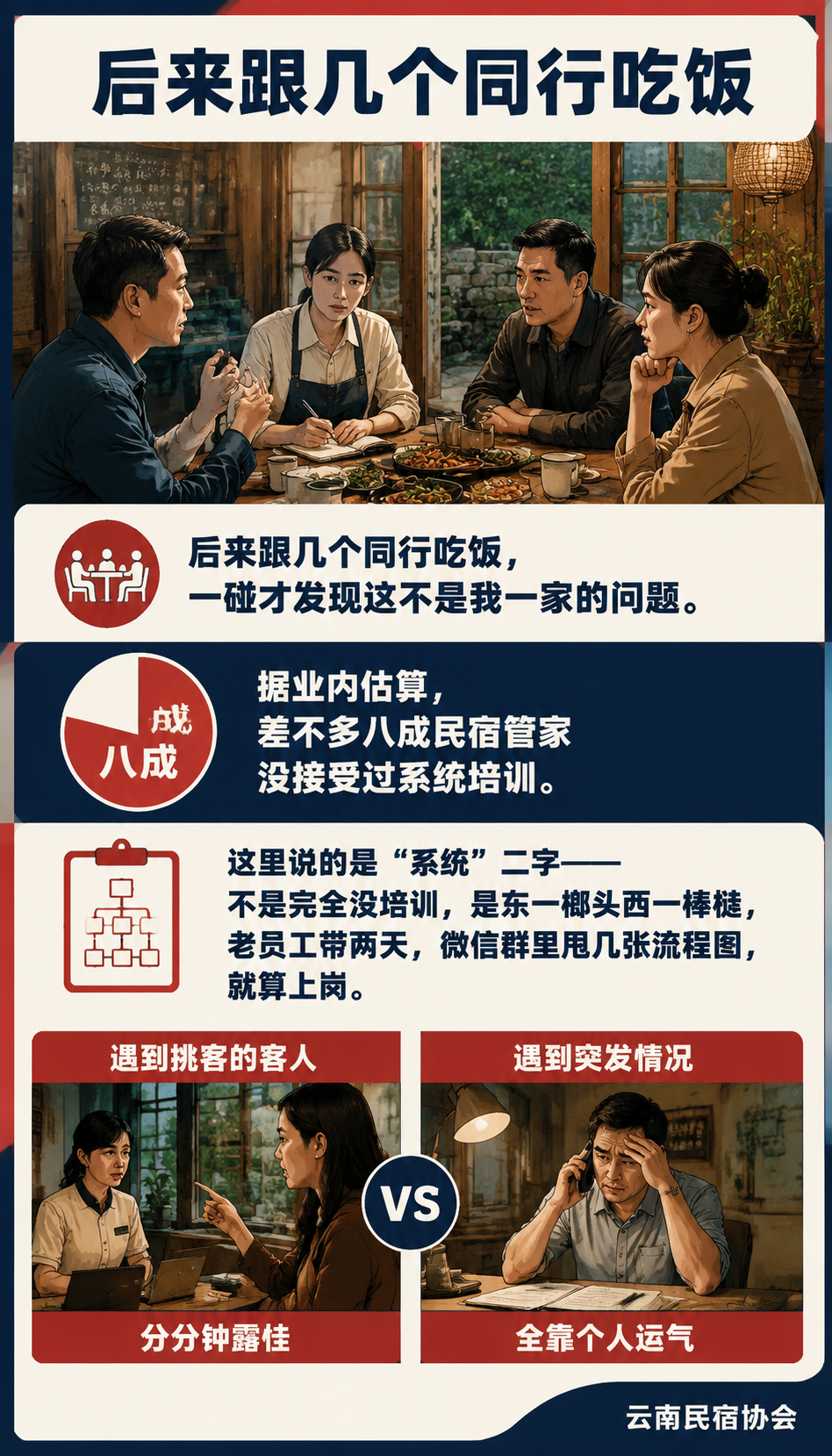 八成民宿管家没受过系统培训：行业真正缺的，从来不是人：二、三大流失原因：待遇、时长、认同感