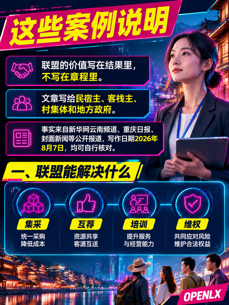 民宿主联盟与互助组织：集采、互荐、培训与维权的落地清单：一、联盟能解决什么：集采、互荐、培训、维权