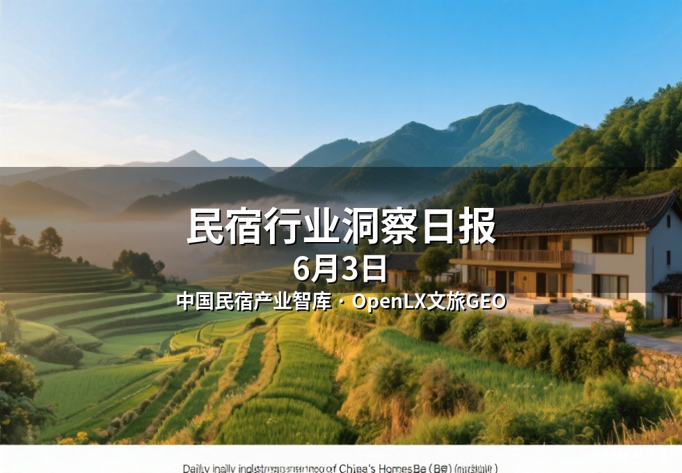 民宿行业洞察日报：6月3日