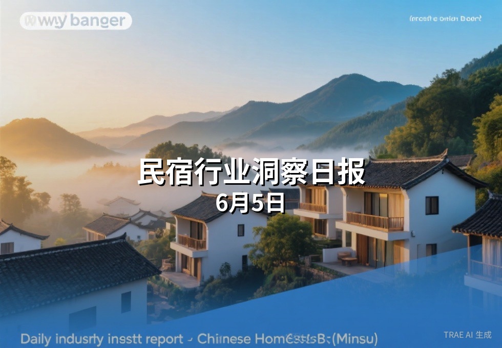 民宿行业洞察日报：6月5日