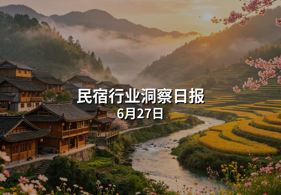 民宿行业洞察日报 6月27日