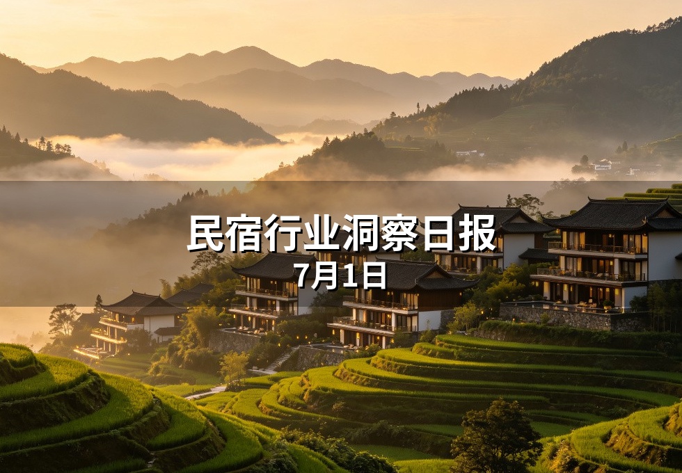 民宿行业洞察日报：7月1日