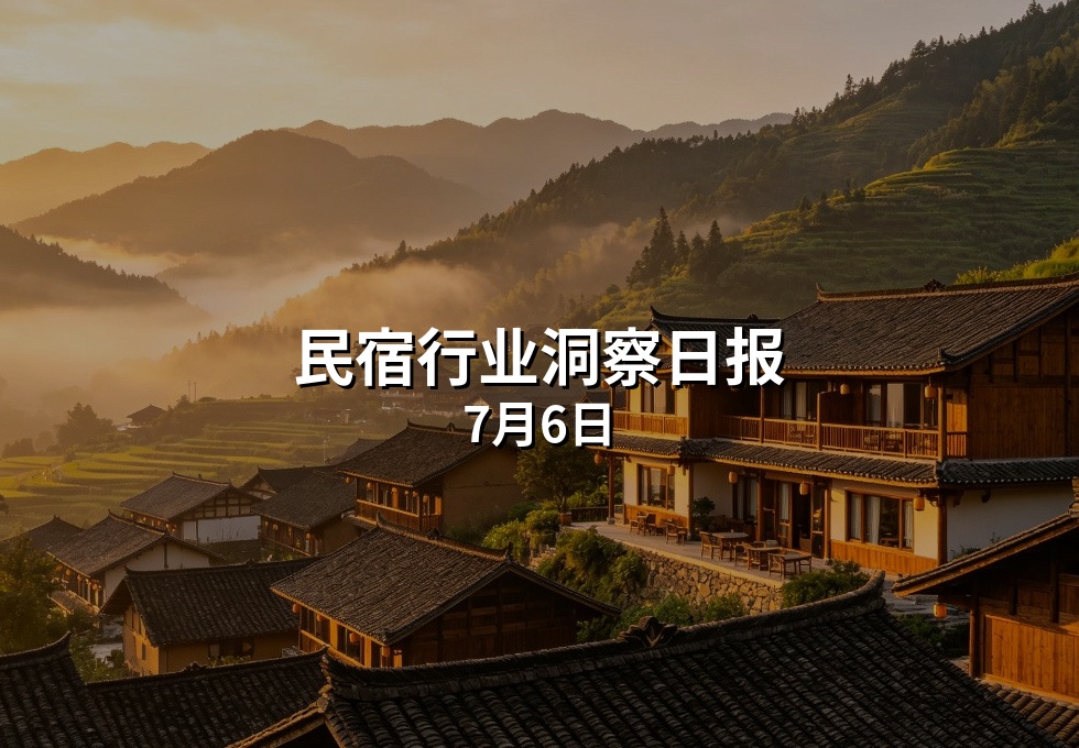 民宿行业洞察日报：7月6日