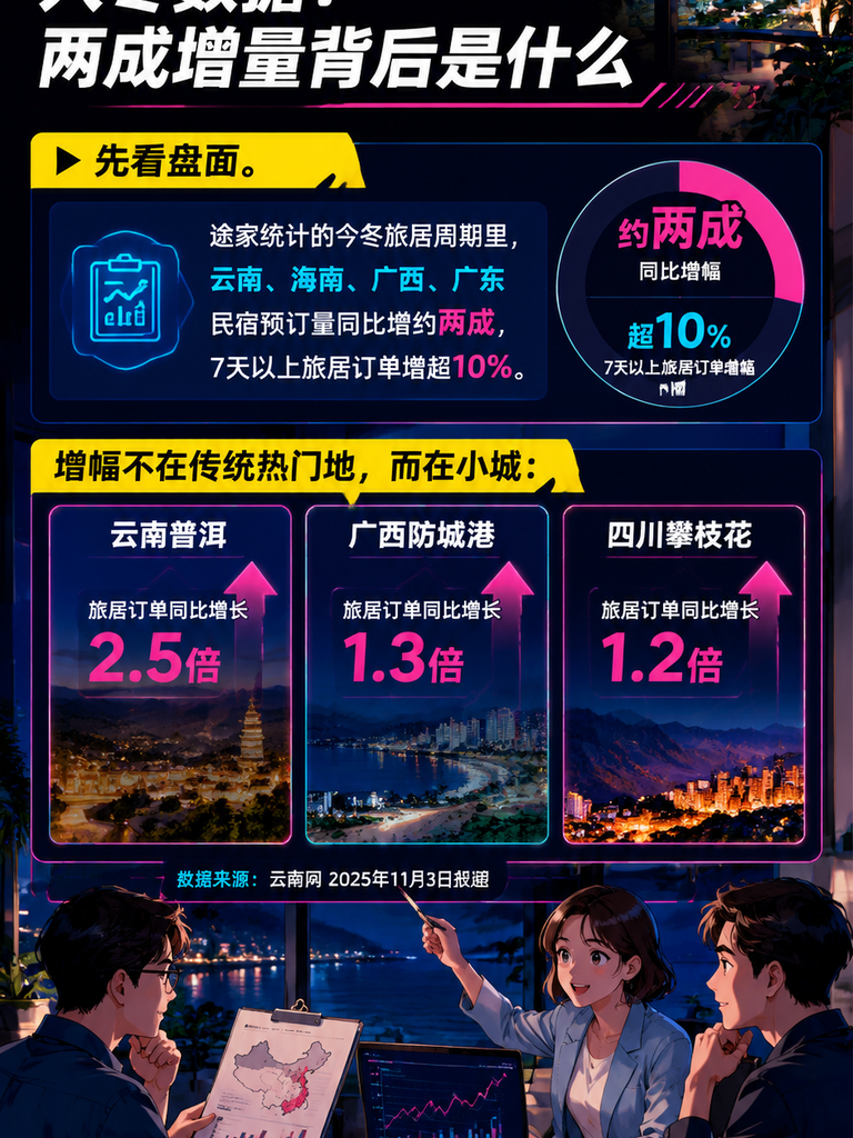 避寒旅居进入新周期:候鸟客群与冬季产品设计:一、入冬数据:两成增量背后是什么