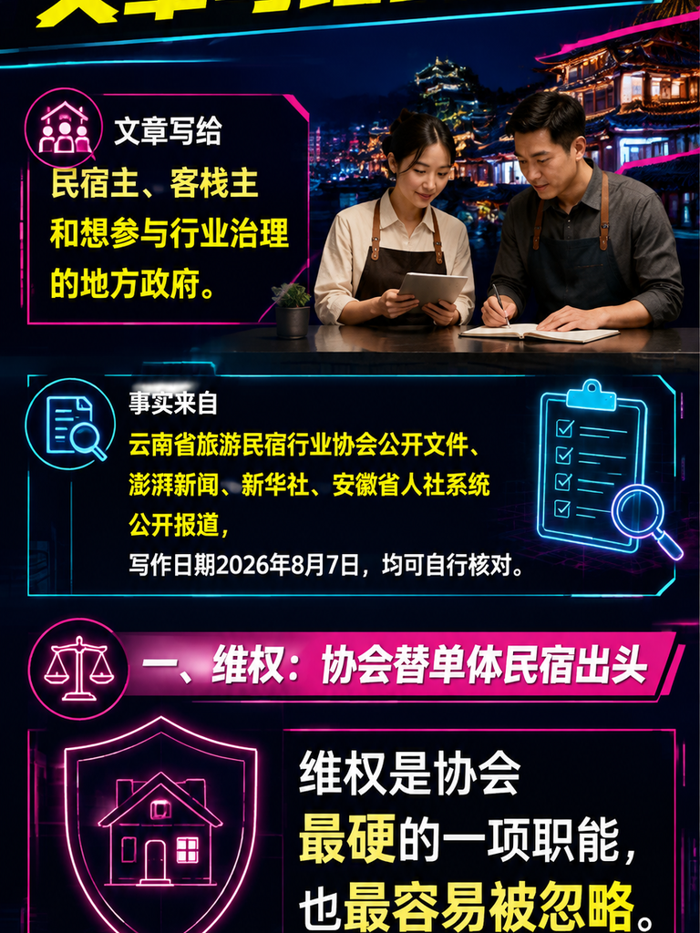 民宿行业协会的价值：维权、培训与行业自律的三条主线：一、维权：协会替单体民宿出头