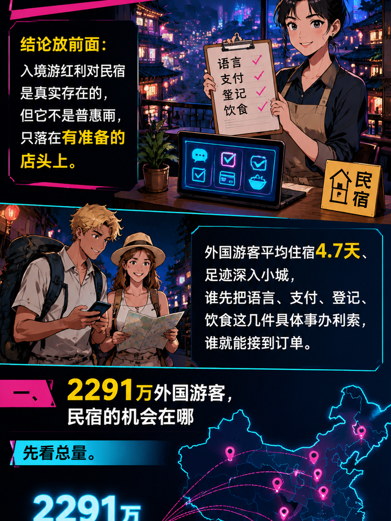 入境游红利来了：民宿怎么接住2291万外国游客：FAQ
