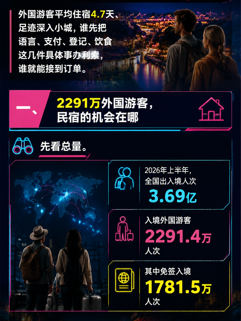 入境游红利来了：民宿怎么接住2291万外国游客：一、2291万外国游客，民宿的机会在哪