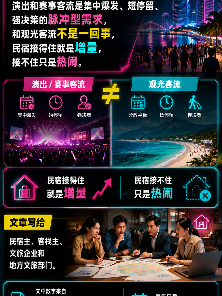 演唱会与赛事经济观察:一场演出带火的住宿红利怎么接:四、一次性流量和可持续生意的边界