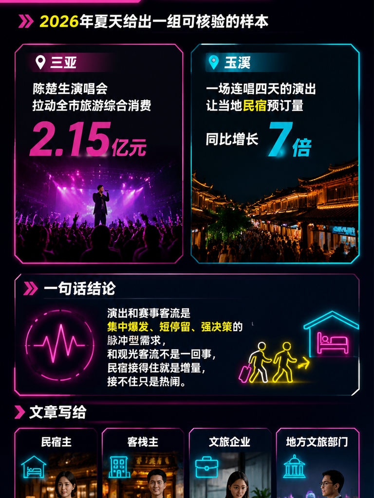 演唱会与赛事经济观察:一场演出带火的住宿红利怎么接:三、民宿接住演出红利的四个动作