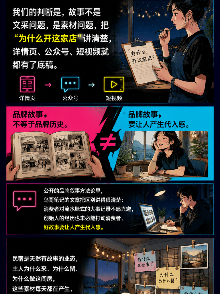 民宿品牌故事：把“为什么开这家店“写成内容：四、讲故事的边界：真实、不卖惨