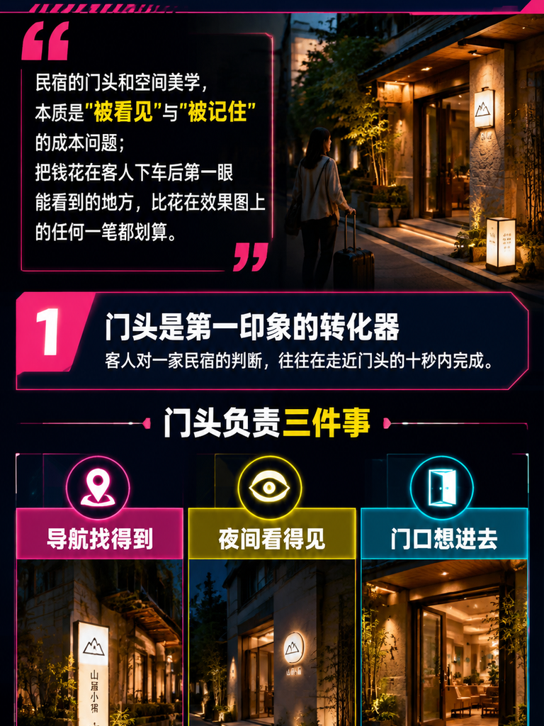 民宿门头与空间美学:打卡点设计的品牌逻辑:导语