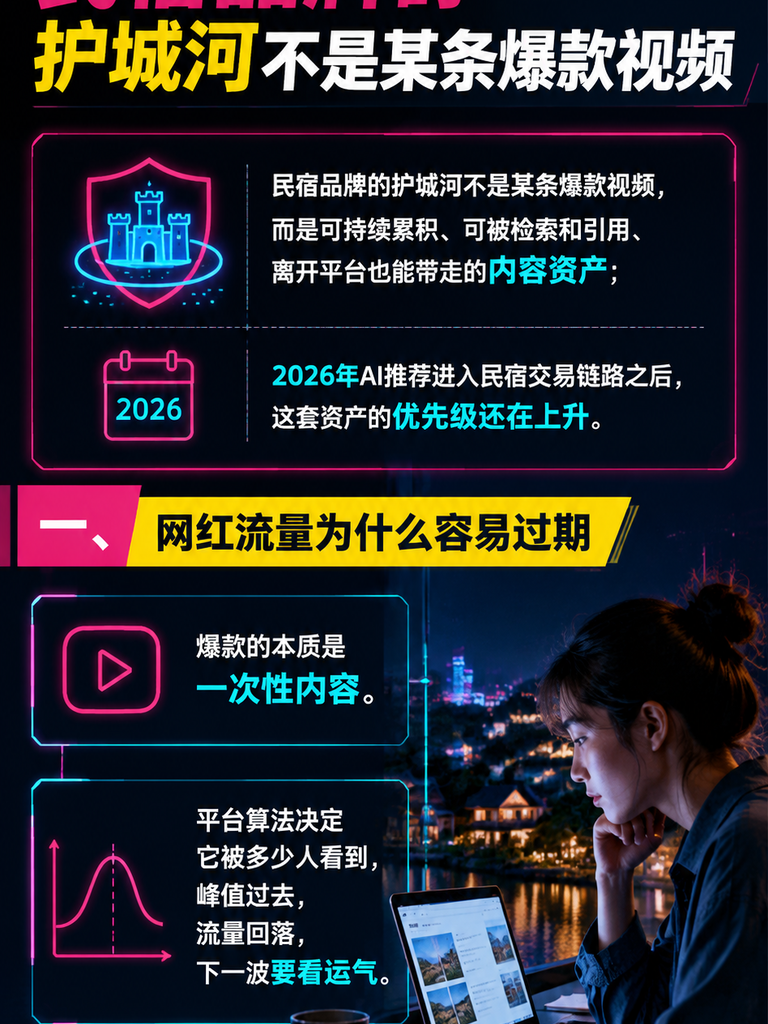 民宿品牌从网红到长期主义：内容资产怎么建：导语