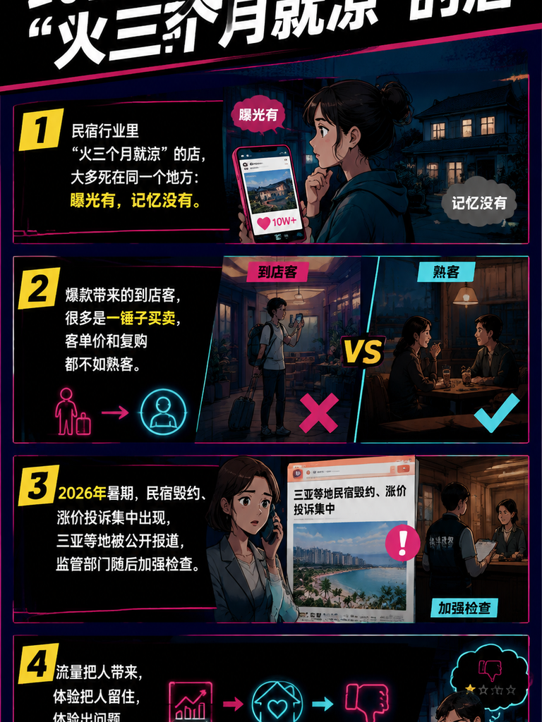 民宿品牌从网红到长期主义：内容资产怎么建：一、网红流量为什么容易过期