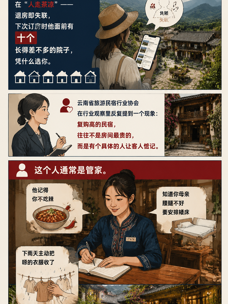 民宿管家 IP 化与私域运营：小院怎么长出回头客：私域怎么运营不招人烦