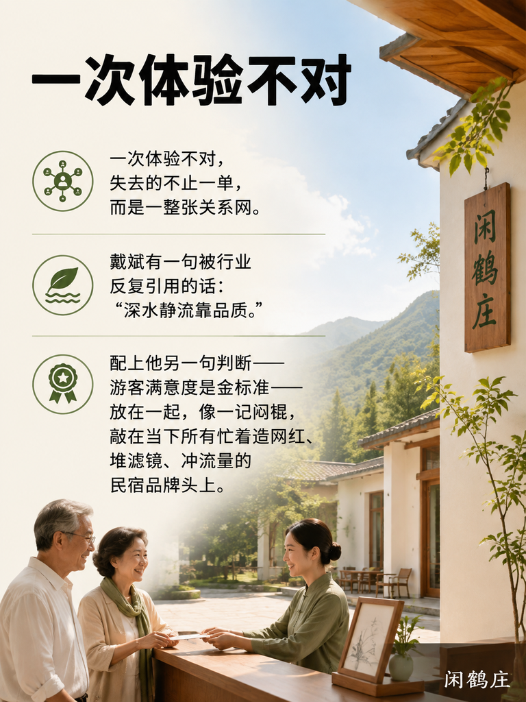 "深水静流靠品质":戴斌的满意度金标准,给所有民宿品牌上了一课:三、从观光到体验:运营思维的底层切换