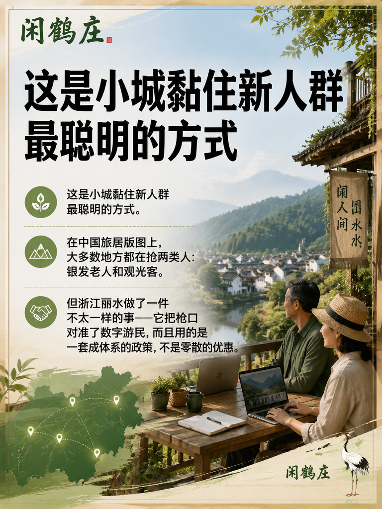 43%数字游民首次旅居就选丽水:十条措施+4+6网络,小城如何黏住新人群:三、4+6网络:把"落脚点"变成"生活圈"