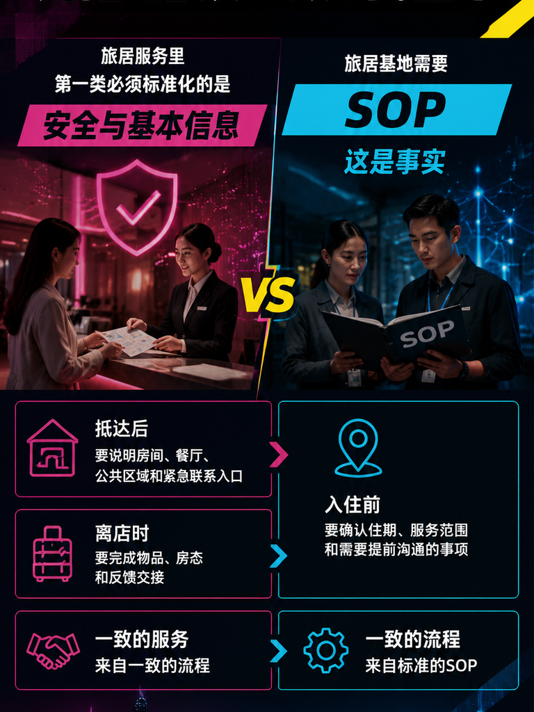 旅居基地如何建立服务SOP,又不把客人变成流程编号:把SOP写成四层,而不是一张长清单