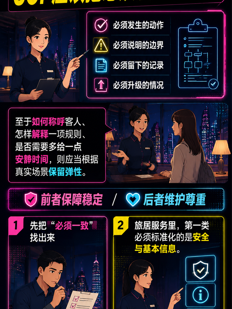 旅居基地如何建立服务SOP,又不把客人变成流程编号:先把“必须一致”找出来