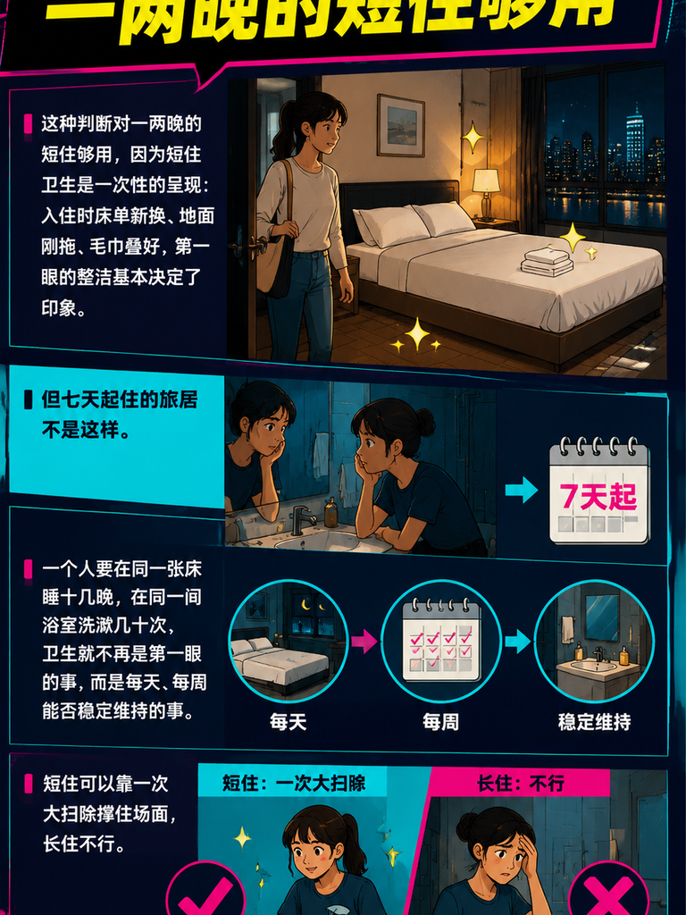 长住卫生靠连续性:旅居基地的清洁与布草如何让人安心:透明流程:谁来清洁、多久、如何反馈
