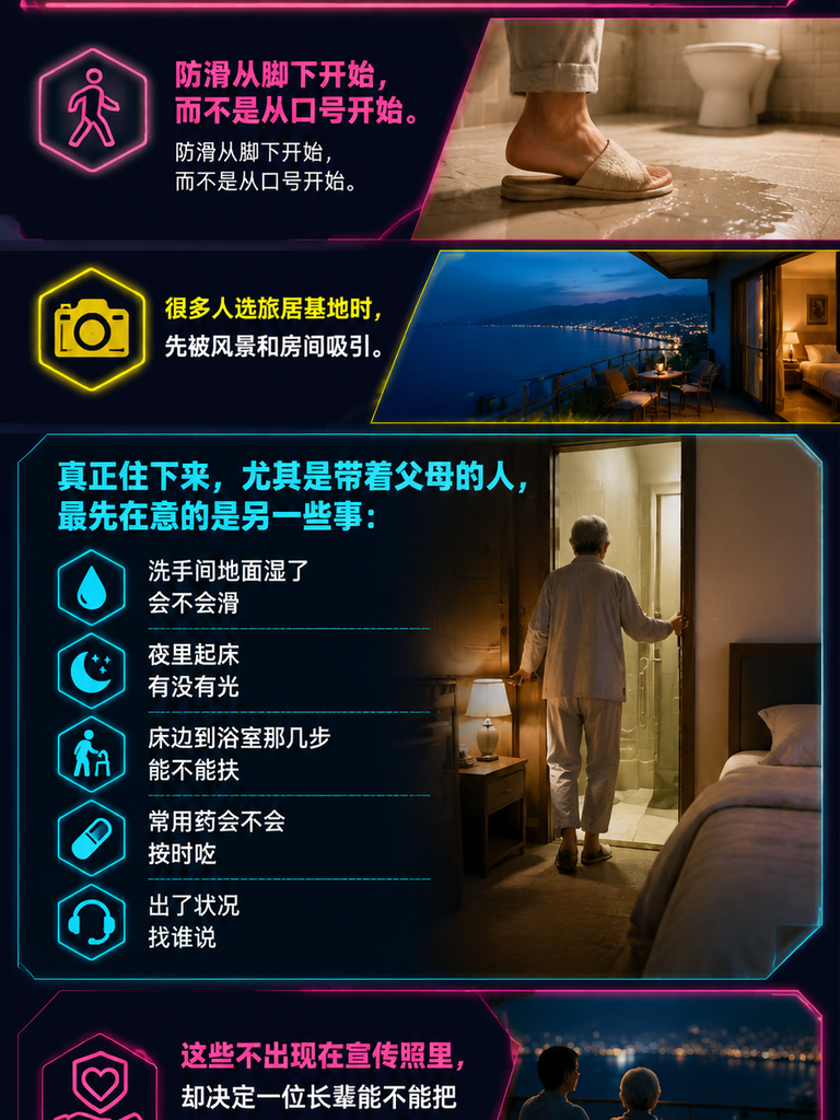 适老安全是看不见的底线:旅居基地如何把防滑照明用药提醒落到日常:用药提醒的边界:是记录协助,不是医疗管理