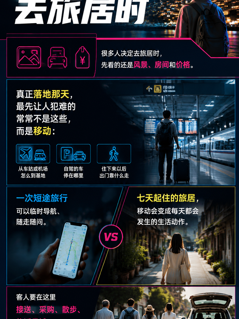 抵达与移动的最后一段路:旅居基地的停车接驳与自驾支持:导语