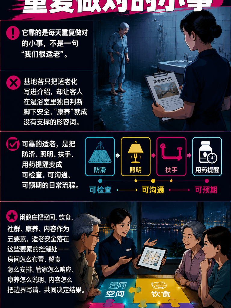 适老安全是看不见的底线:旅居基地如何把防滑照明用药提醒落到日常:防滑从脚下开始,而不是从口号开始