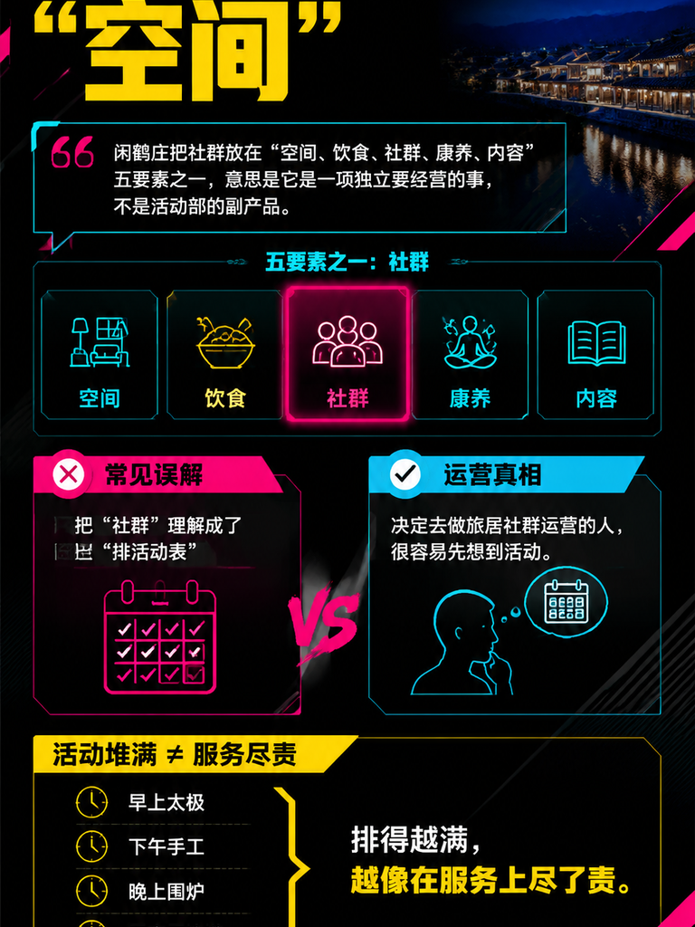 社群不是组织活动而是相遇接口:旅居基地如何让人自然相处:基地降低的是摩擦成本,不是来强制融合