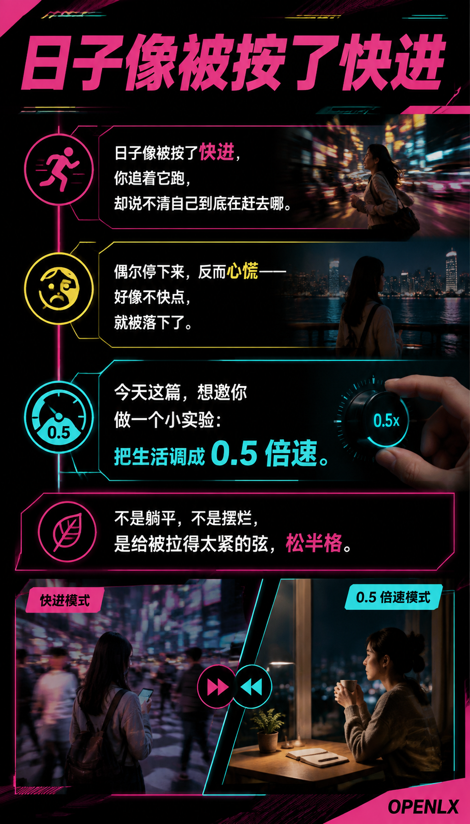 潇洒的日常在闲鹤庄把生活调成0.5倍速:01 | "快"是怎么一点点偷走我们的