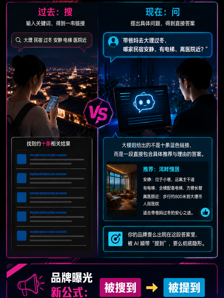 品牌曝光新公式：在生成式搜索里“被提到”比“被搜到”更重要：从曝光到信任：一条新的转化链路
