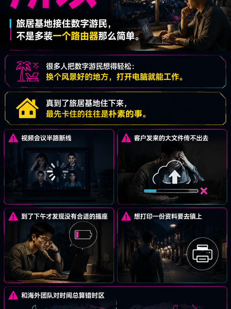 网络是边走边学边赚的基础设施:旅居基地如何接住数字游民办公:打印、时区与小件事务:容易被忽略的连续性