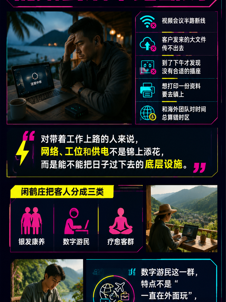 网络是边走边学边赚的基础设施:旅居基地如何接住数字游民办公:网络不是附加项,是边走边学边赚的底座