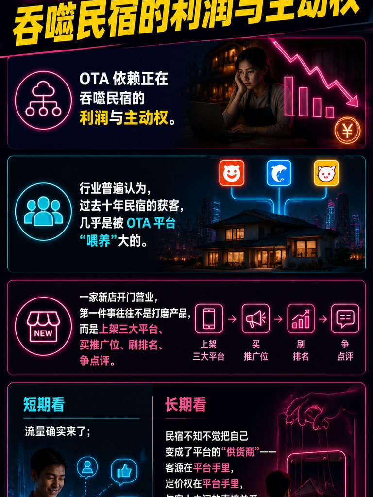 民宿对抗 OTA 依赖的信源自主:用自有内容资产夺回流量主权:OTA 依赖正在吞噬民宿的利润与主动权
