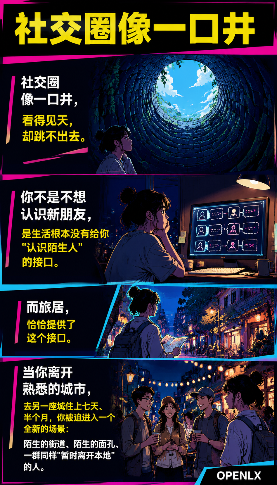跨城交友用一段旅居连接另一座城市的人：01 | 本地社交圈，为什么越住越窄