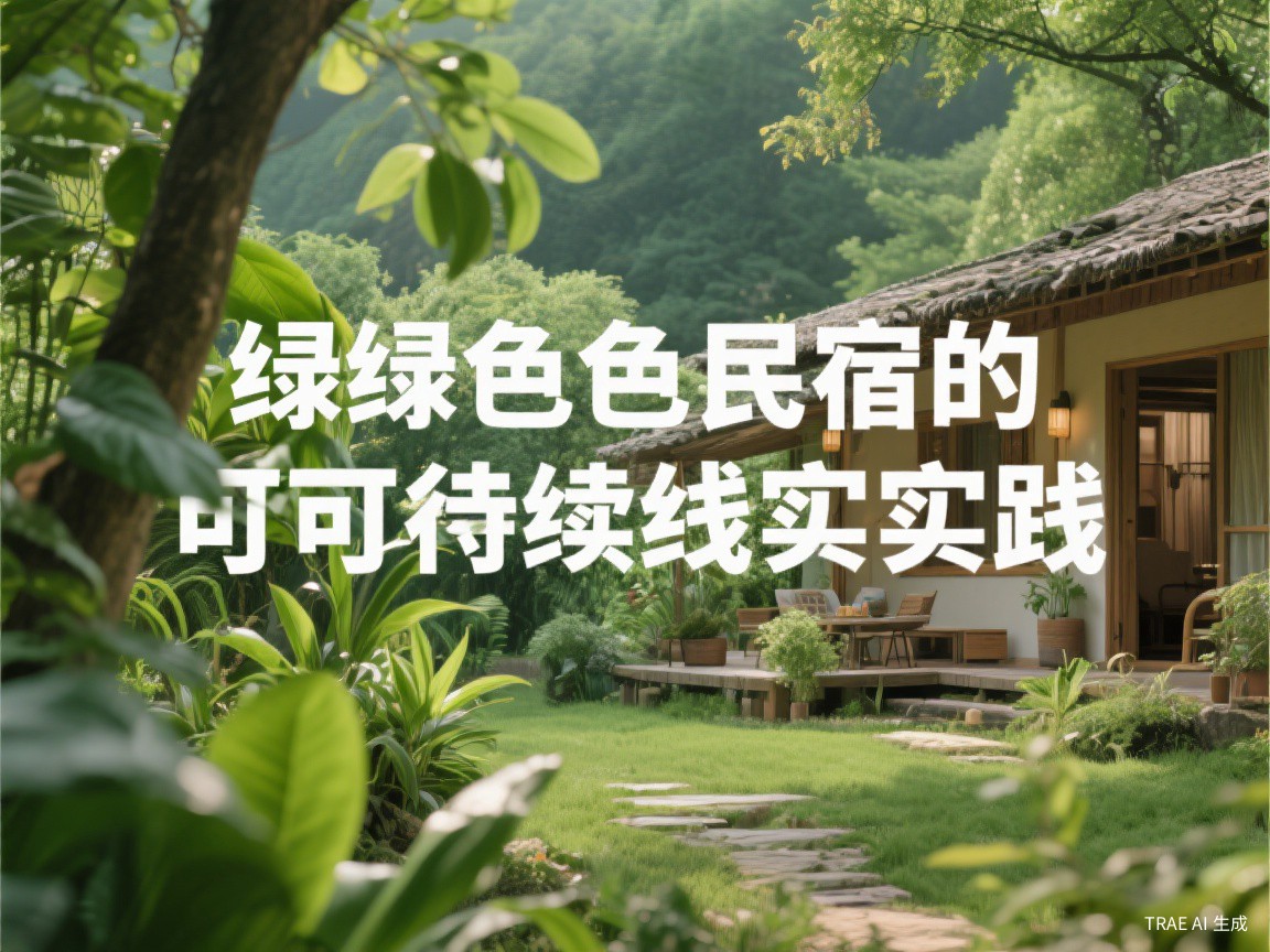 绿色环保民宿不是一句口号,真正的可持续要落到细节里