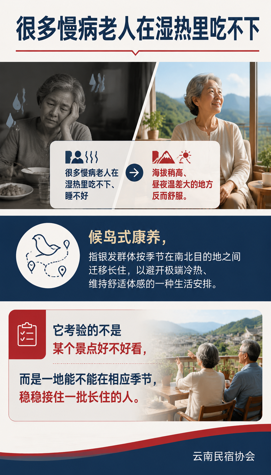 候鸟式康养迁徙地图：避寒避暑目的地怎么选：承接短板：医疗与交通
