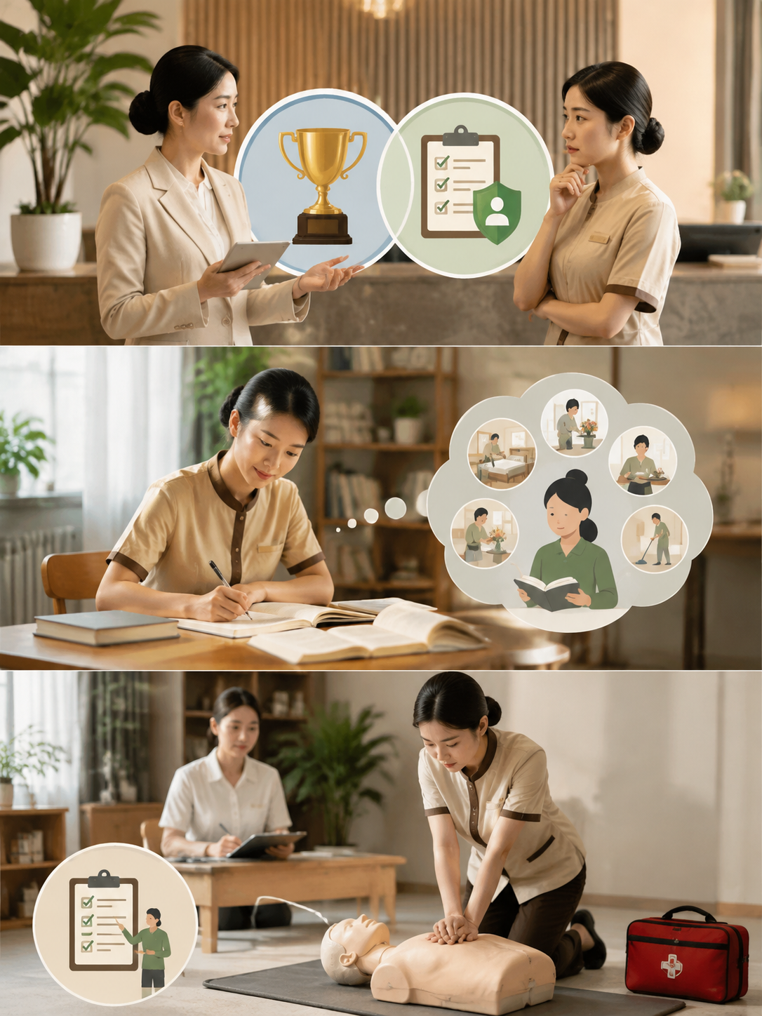 民宿管家技能竞赛来了：赛项、评分与参与方式一次说清：评分建议从几个维度展开（示意，非最终规则）：