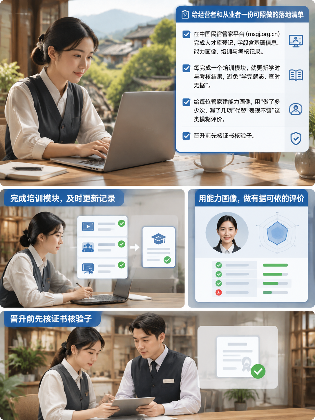 民宿行业人才库怎么建？管家的职业发展路径与上升通道：给经营者和从业者一份可照做的落地清单（情境示例）：