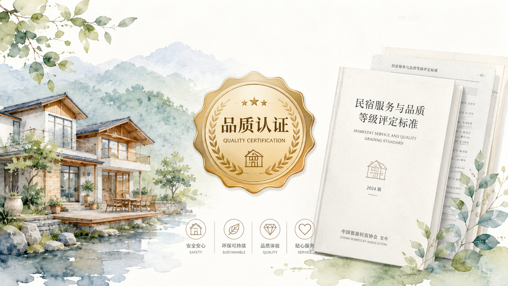民宿团体标准草案发布：开启行业规范化发展新篇章 - AI配图