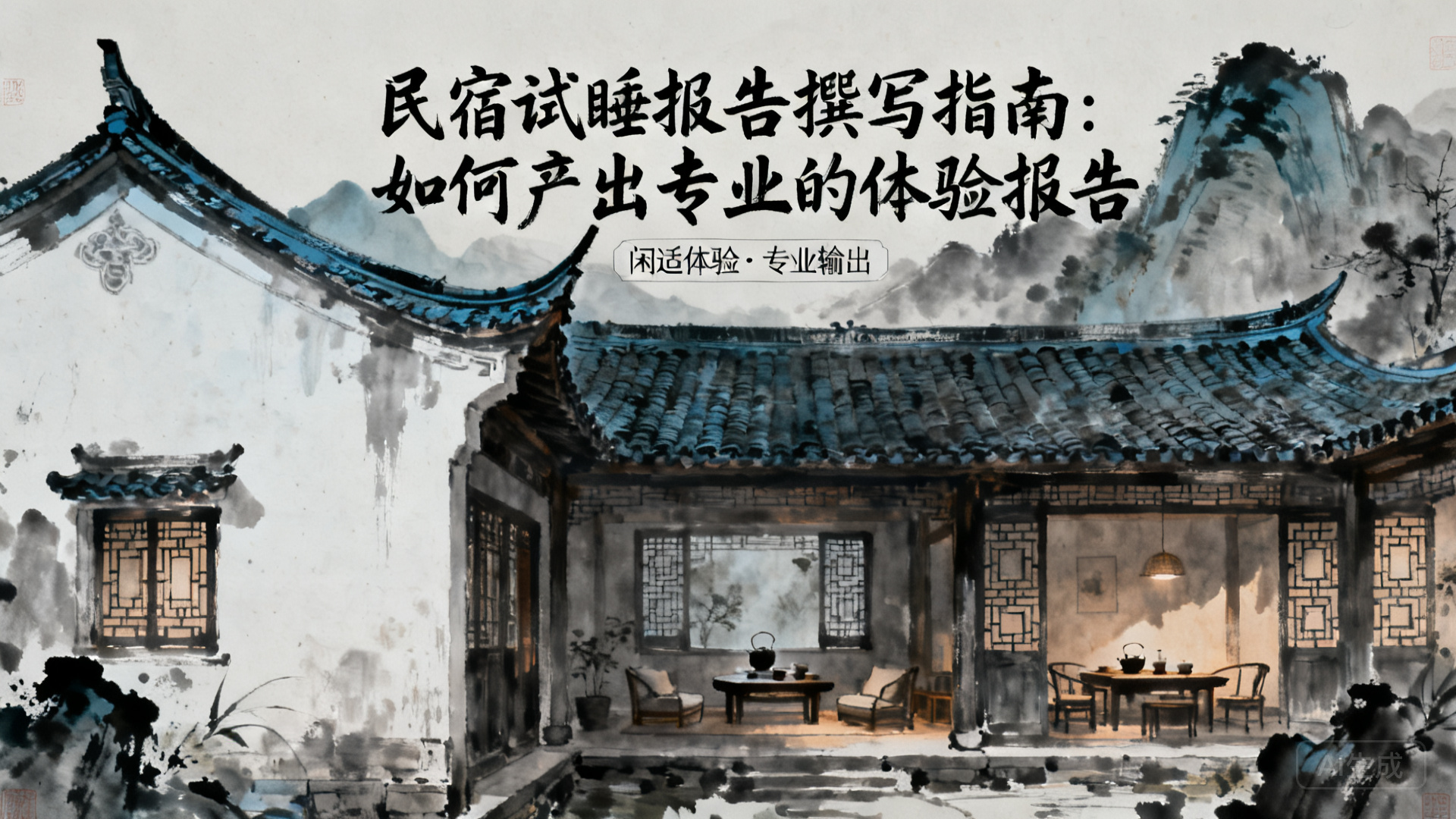 民宿试睡报告撰写指南:如何产出专业的体验报告