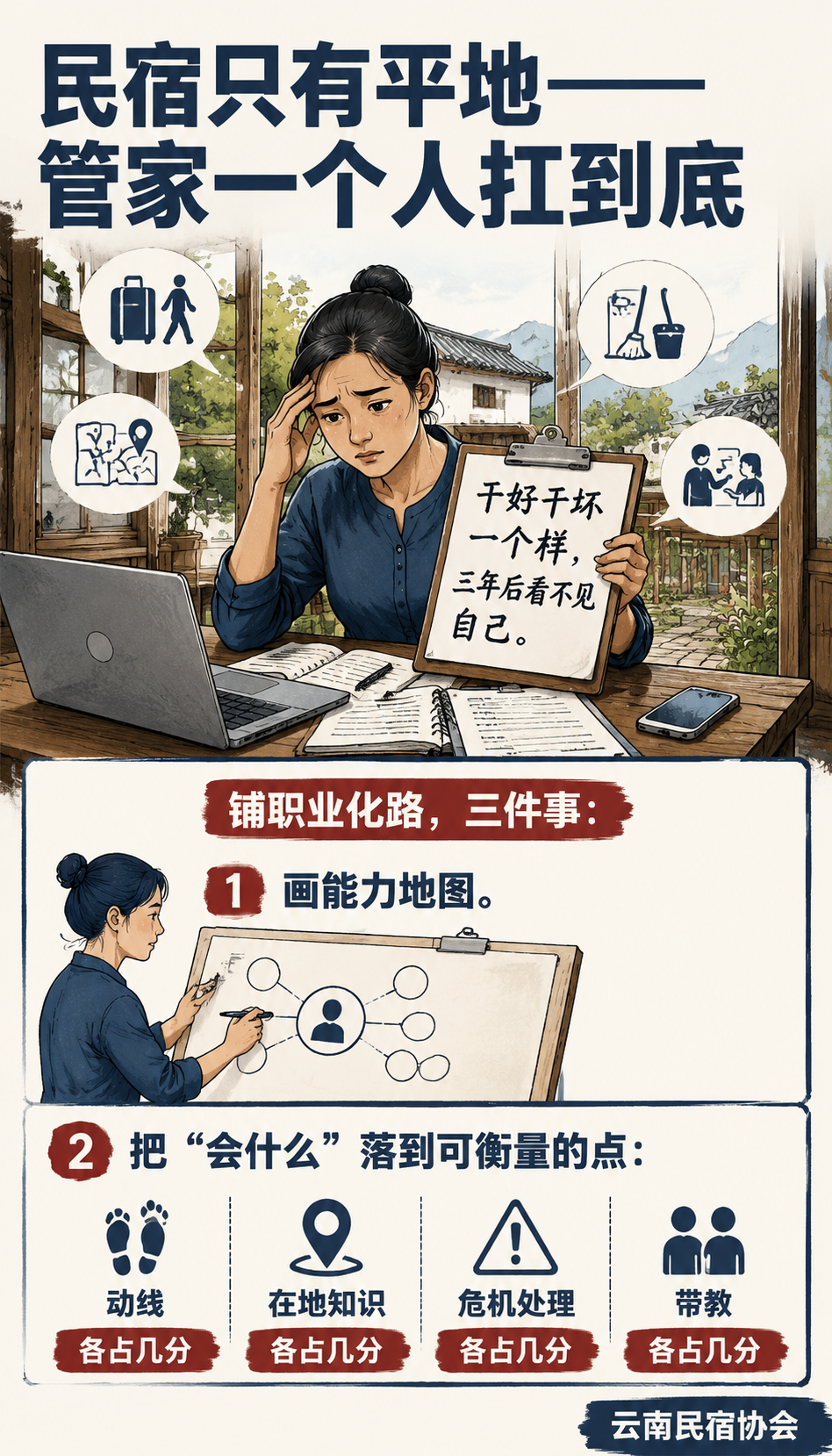 给管家铺条晋升路:闲鹤庄作为《民宿管家职业标准》教材撰写者之一
