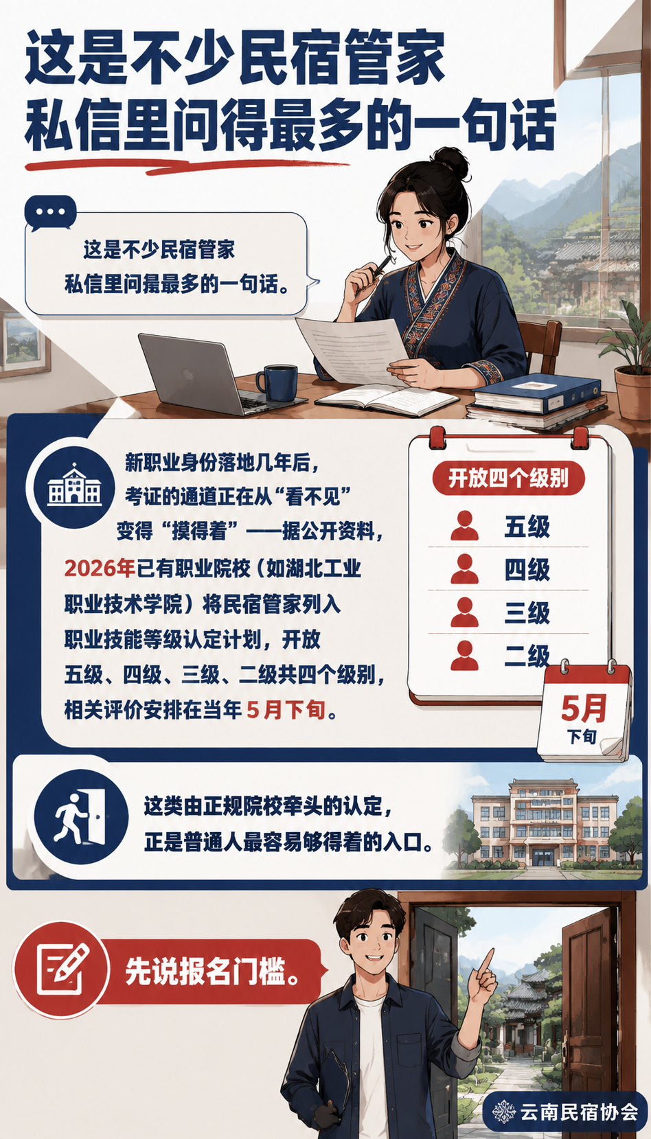 民宿管家职业技能等级认定全流程:报名到拿证怎么走:可执行建议